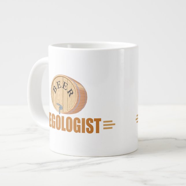Tasse Géante Tonneau de bière drôle (Devant gauche)