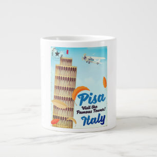 Tasse Géante Tour penchée de Pise Impression de vacances vintag