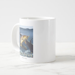 Tasse Géante Traversée de pêche à la truite - Montana