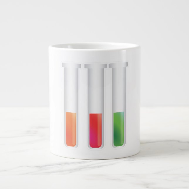 Tasse Géante Tubes à essai scientifiques (Devant)
