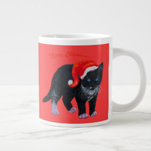 Tasse Géante Tuxedo, le chaton de Noël en rouge