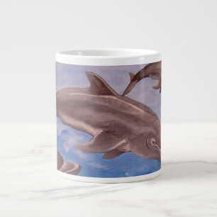 Tasse Géante Un morceau de dauphins de saut