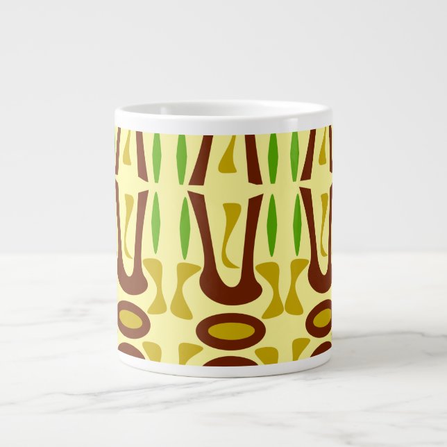 Tasse Géante Un Motif primitif de la jungle (Devant)