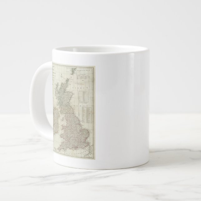 Tasse Géante Une carte complète des îles britanniques (Devant gauche)