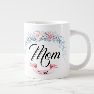 Tasse Géante Une mère personnalisée établie une couronne de fle