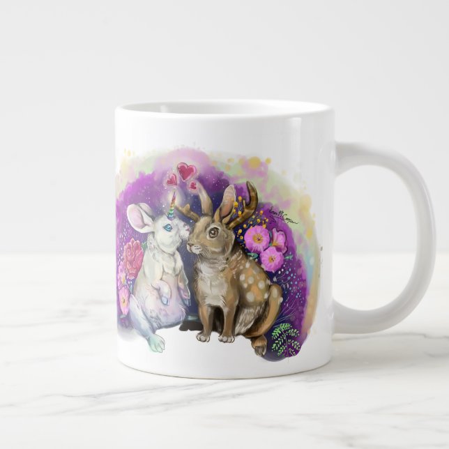Tasse Géante Unibunny Bisses Jackalope Amour magique (Droite)