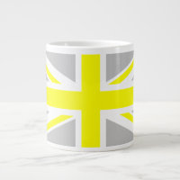 Union Jack gris clair et jaune