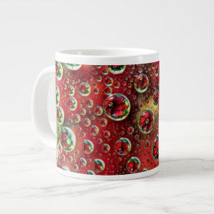 Tasse Géante USA, Colorado, Lafayette. Bulles d'eau sur verre 3