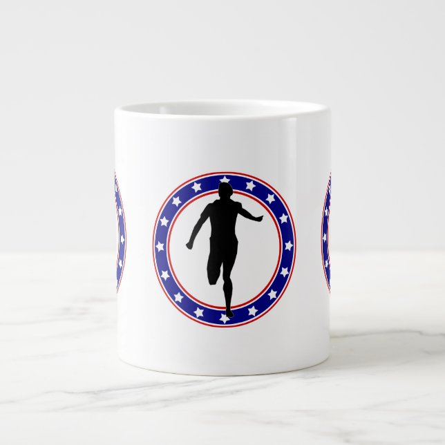 Tasse Géante USA Patriotic MARATHON / REPOS (Devant)