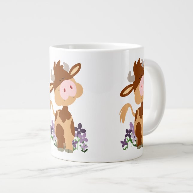 Tasse Géante Vache caricaturale à mâcher mignonne (Devant droit)