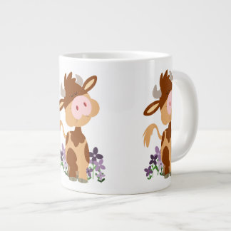 Tasse Géante Vache de dessin animé mignonne qui mâche