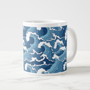 Tasse Géante Vagues Abstraites