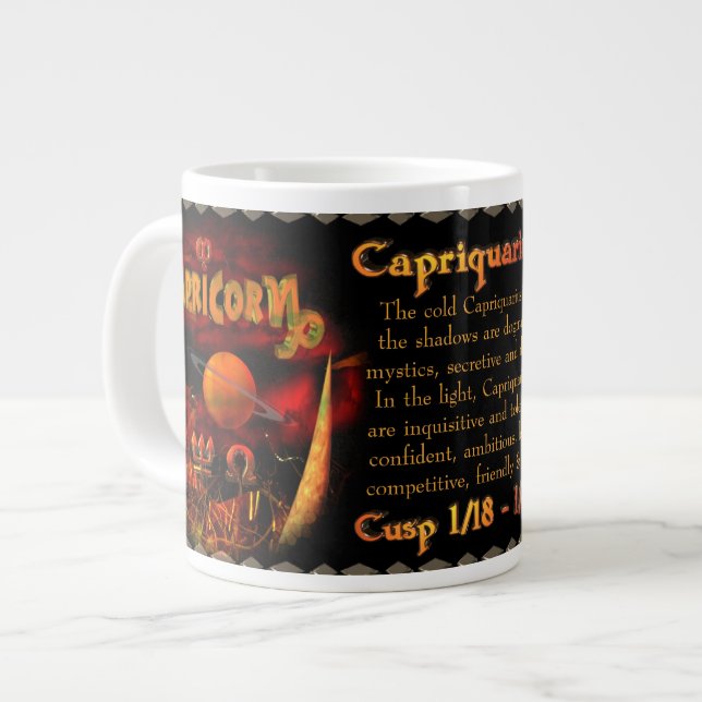 Tasse Géante Valxart Capriquarius Capricorn Aquarius Cusp (Devant gauche)