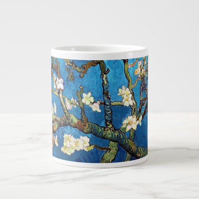 Tasse Géante Van Gogh Arborescence d'amandiers Fine Art (Devant)