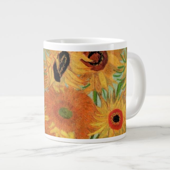 Tasse Géante Vase avec douze tournesols par Vincent van Gogh (Devant droit)