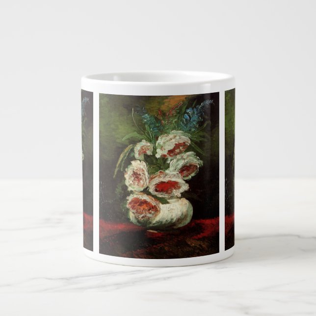 Tasse Géante Vase avec pivoines de Vincent van Gogh (Devant)