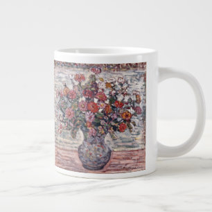 Tasse Géante Vase de fleurs, Zinnias par Maurice Prendergast