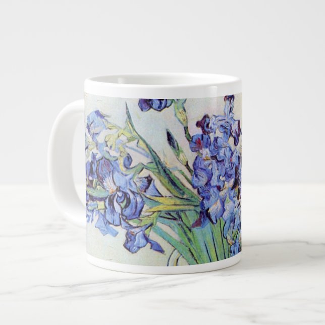 Tasse Géante Vase Still Life avec Irises par Vincent van Gogh (Devant gauche)