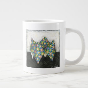 Tasse Géante Vendeur Origami Fortune sur papier géométrique