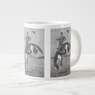 Tasse Géante Vieux Cowboys de Rodéo, Cheval Sauvage Cabré par R