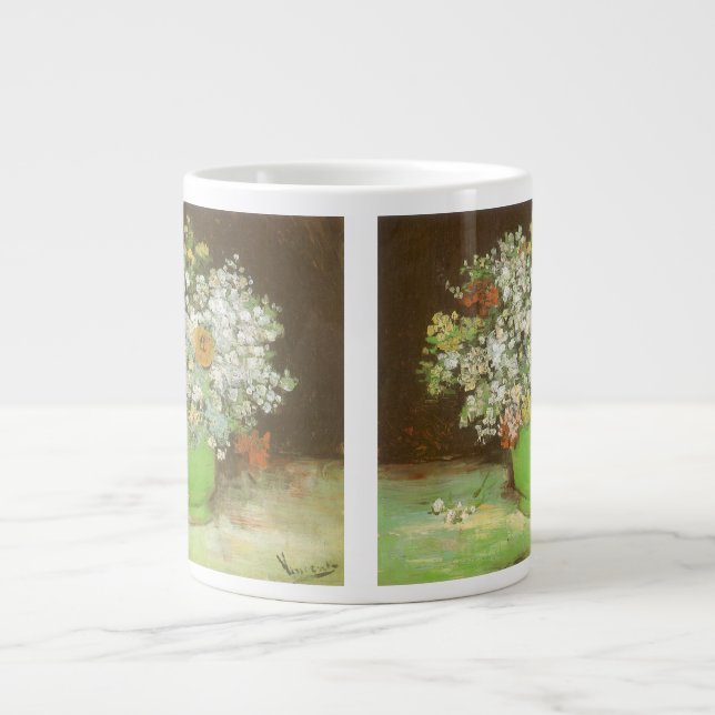 Tasse Géante Vincent van Gogh - Vase avec Zinnias et Fleurs (Devant)