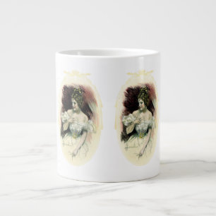 Tasse Géante Vintage Christy Girl, Antique Portrait nuptial