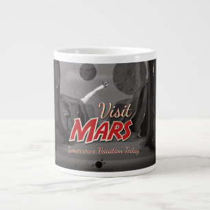 Tasse Géante Visite Affiche Vintage Mars