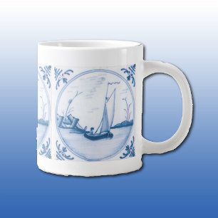 Tasse Géante Voilier Delft bleu blanc