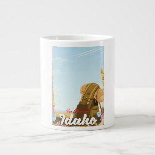 Tasse Géante Voir l'Amérique - Affiche de voyage de randonnée d