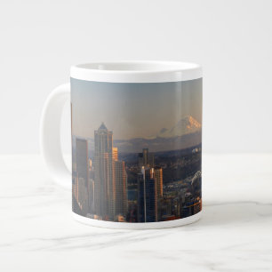 Tasse Géante Vue aérienne de l'horizon 2 de ville de Seattle