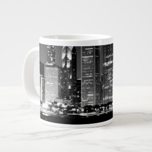 Tasse Géante Vue de nuit du paysage urbain célèbre de Chicago
