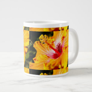 Tasse Géante Vue latérale de l'Hibiscus orange