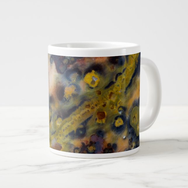 Tasse Géante Vue rapprochée abstraite de l'Ocean Jasper (Devant droit)
