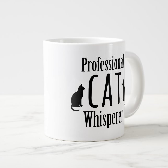 Tasse Géante Whisperer professionnel de chat (Devant droit)