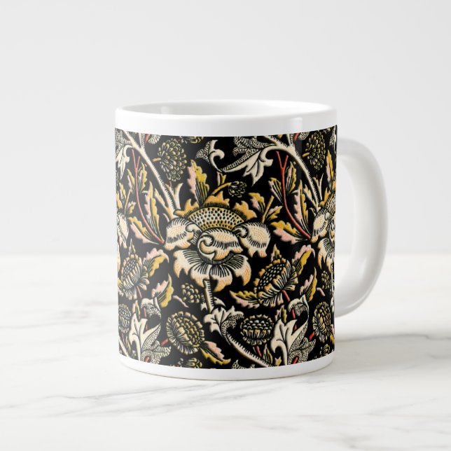 Tasse Géante William Morris arabesque floral foncé (Devant droit)