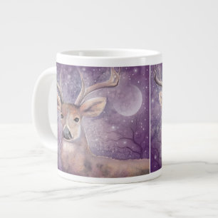 Tasse Géante Winter Buck Wildlife Deer Art