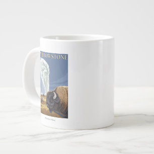 Tasse Géante YellowstoneBison avec vieux fidèle