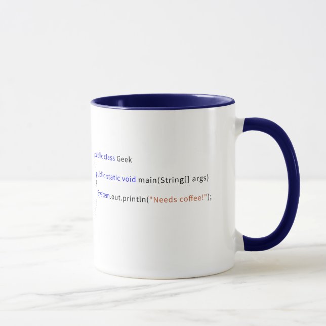 Tasse Geeky de Java pour Devs (Droite)