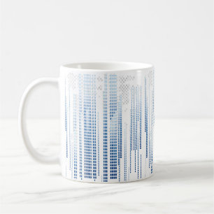 Tasse Géométrique Abstraite Bleue