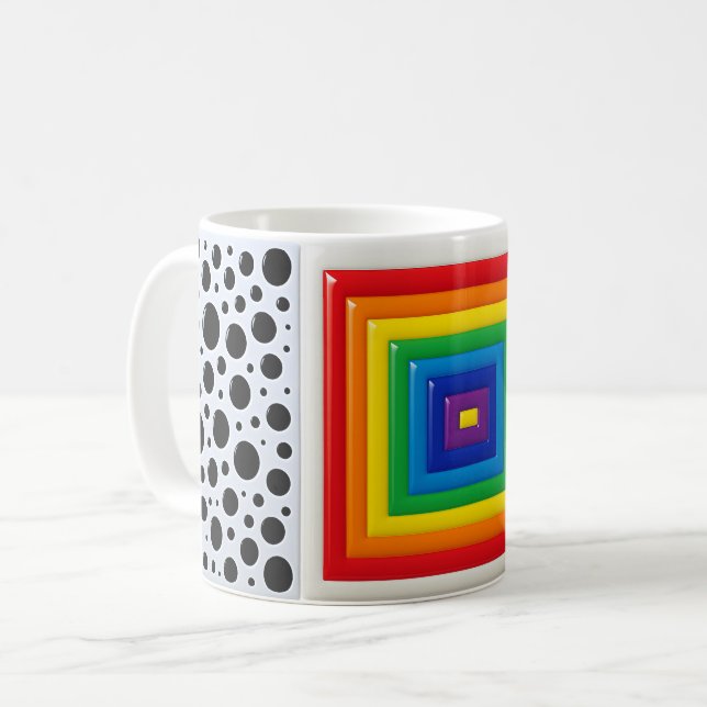 Tasse Géométrique Arc-en-ciel  (Devant gauche)