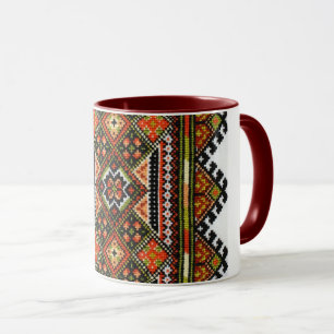 Tasse géométrique de broderie de Vyshyvanka