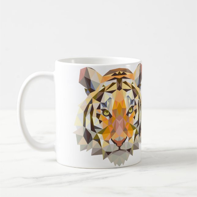 Tasse géométrique de tigre (Gauche)