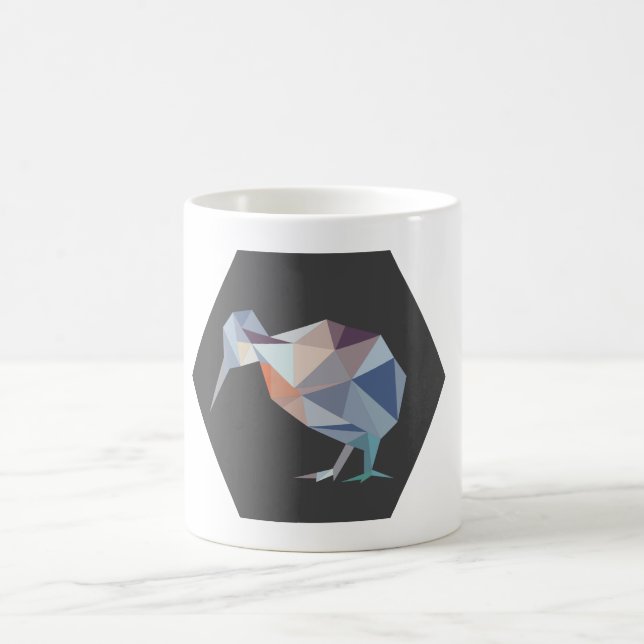 Tasse géométrique d'oiseau de kiwi de NZ (Centre)