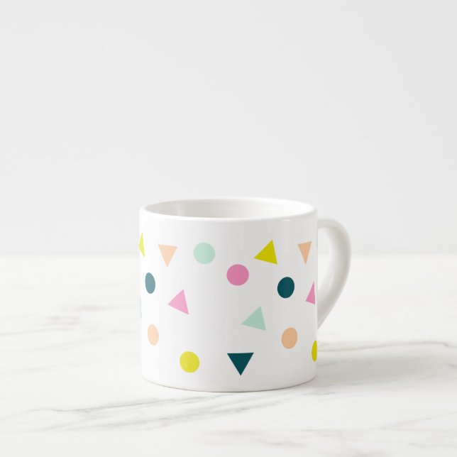 Tasse géométrique en pastel mignonne de motif (Devant droit)