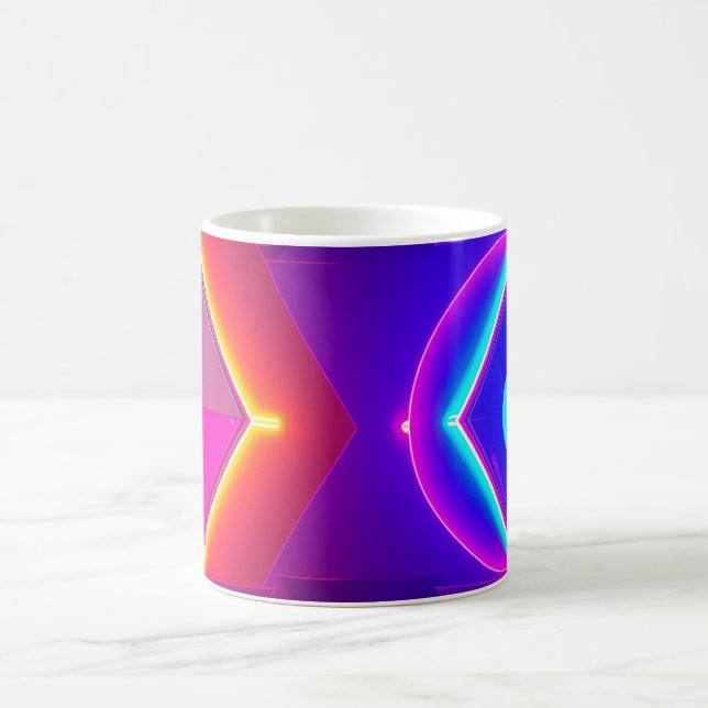 Tasse géométrique néon abstrait - Forme néon moder (Centre)