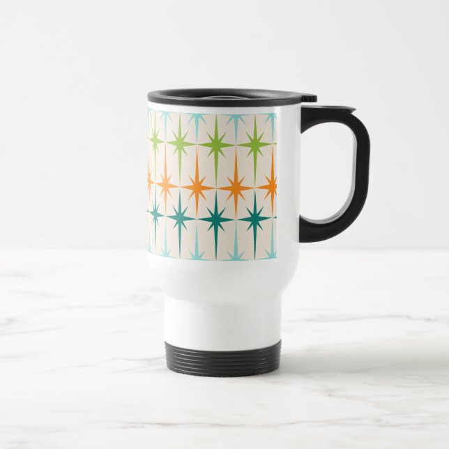 Tasse géométrique vintage de voyage de Starbursts (Droite)