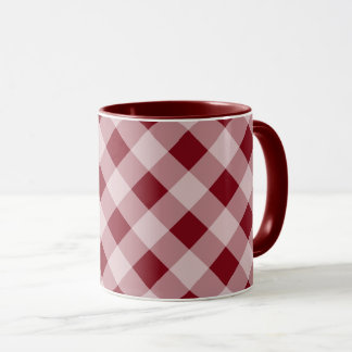 Tasse Gingham Rouge Foncé
