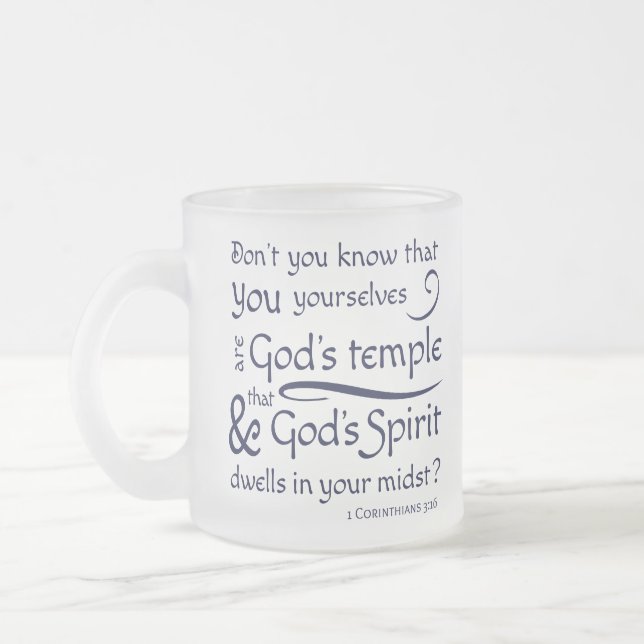 Tasse Givré 1 Corinthians 3:16 You are Dieu's Temple (Gauche)