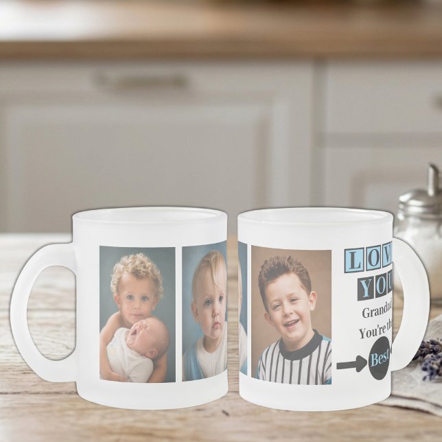 Tasse Givré 3 photos amour à papy bleu (Créateur téléchargé)