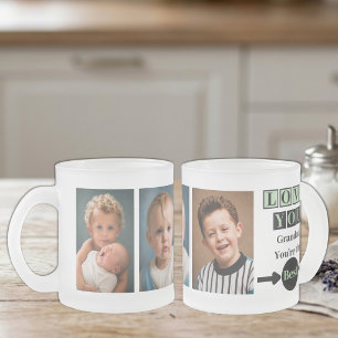 Tasse Givré 3 photos amour à papy vert